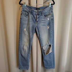 Banana Republic "Girlfriend" Distressed Cropped Jeans - Size 10